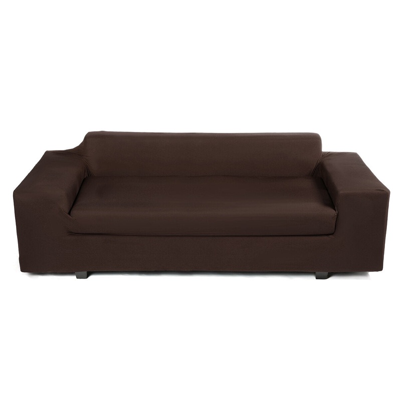 1/2/3/4 Seaters Elastic Sofa Cover Universal Chair Seat Protector Couch Case Stretch Slipcover Home Office Furniture Decorations Coffee Color
