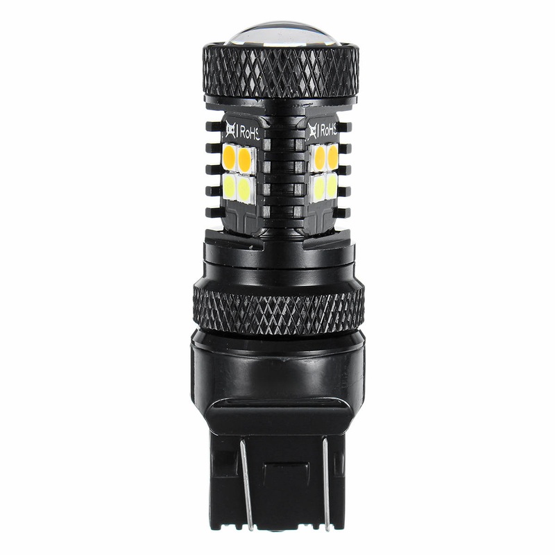 1Pcs LED Brake Lights Turn Signal Lamp Bulb Dual Color White Yellow 1156 1157 7440 7443 3156 3157
