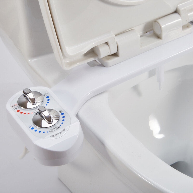 Toilet Seat Bidet Attachment Hot Cold Fresh Water Spray Non Electric Mechanical