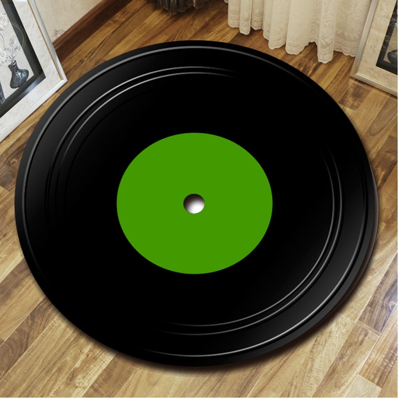 Fashions Vinyl Record Carpet Round Floor Mat Decorative Indoor/Outdoor/Front Welcome Door Mat