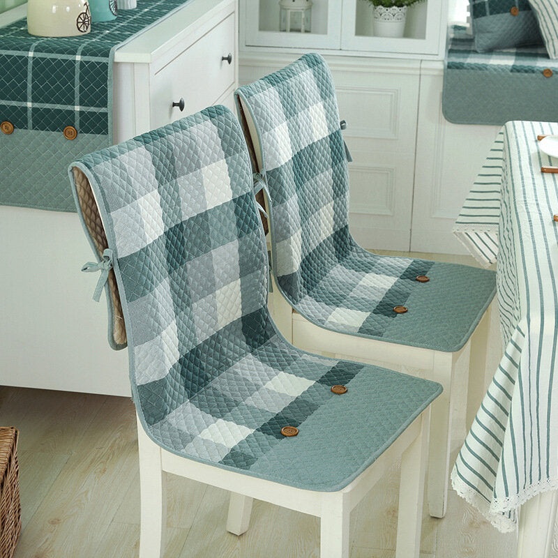 Honana BX 100% Cotton Washed Breathable Dining Back Chair Covers Soft Anti-skid Storage Style Fixed