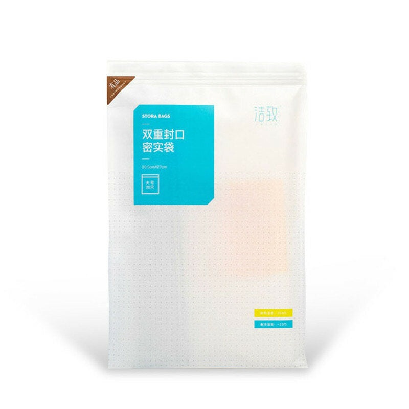 JIEZHI 2 Packs / Set Double Sealing Compact Bag Moisture Proof Preservation Thick And Strong Compact Leakproof Sealing Bag From