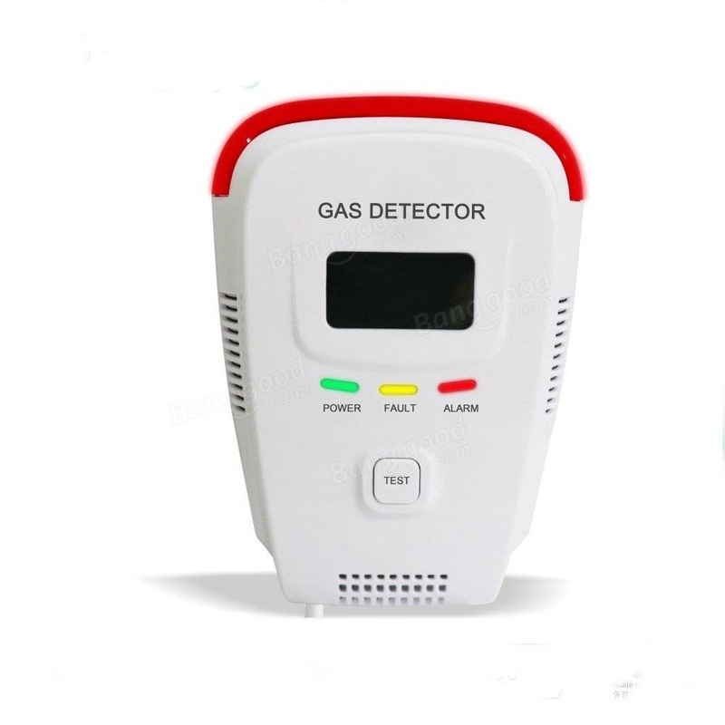 Voice Warning and Digital Display Plug-In Combustible Natural Gas Detector alarm Portable LPG LNG Ga