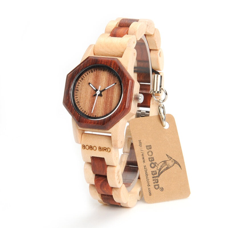 BOBO BIRD M25 Lightweight Fashionable Wooden Wrist Watch Small Dial Quartz Watch