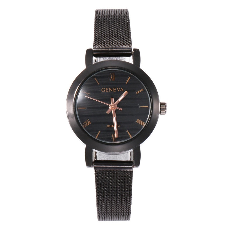 DEFFRUN 377 Simple Roman Scale Mesh Steel Strap Fashion Women Watch Quartz Watch