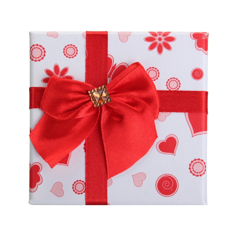 Paper Bowknot Necklace Earrings Bracelet Gift Box Case
