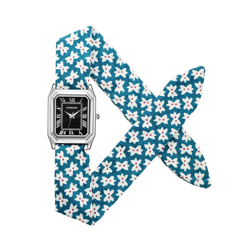 Retro Floral Strap Ladies Wrist Watch Gift Quartz Movement Watches