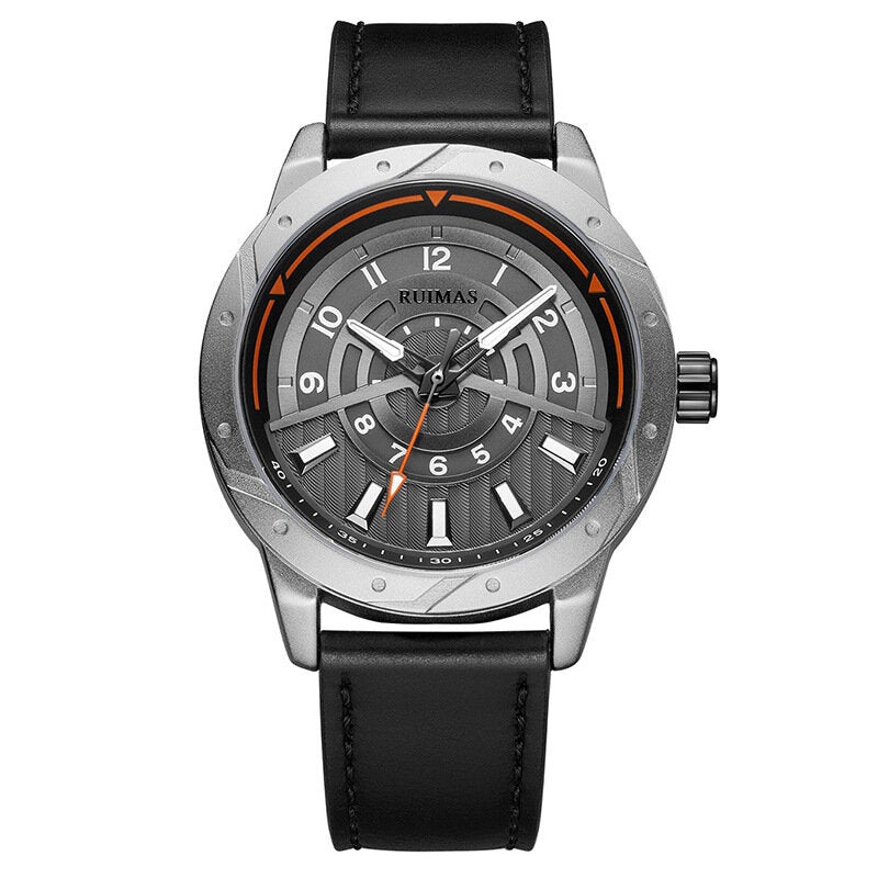 RUIMAS 594 Fashion Men Watch 3ATM Waterproof Genuine Leather Strap Casual Quartz Watch