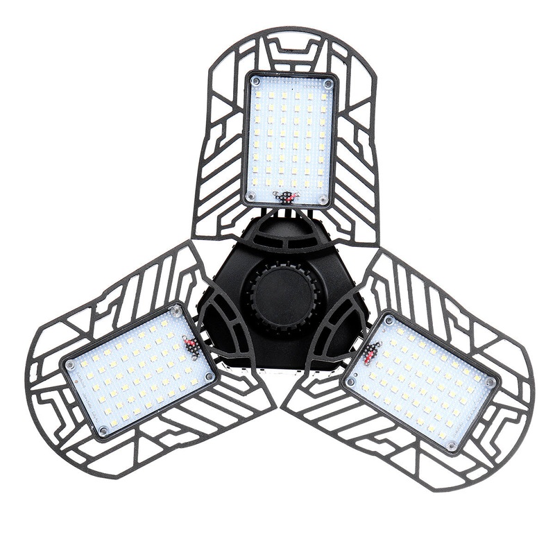 60W/120W 85-265V 3/4 Deformable LED Garage Lights Workshop Ceiling Lamp E26 E27 Base
