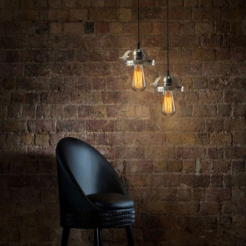 Antique Industrial Vintage Ceiling Pendant Light Lamp Bulb Chandelier Fixture For Indoor Lighting