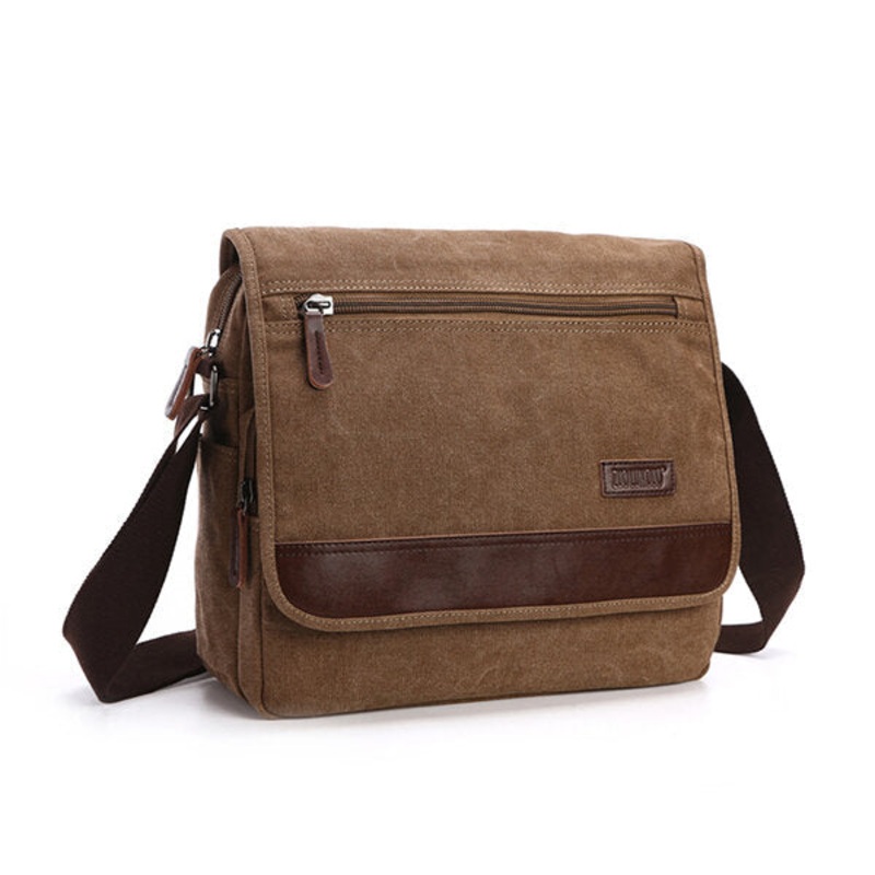 Canvas Retro Shoulder Crossbody Bag Casual Outdoor Men Shoulder Bag
