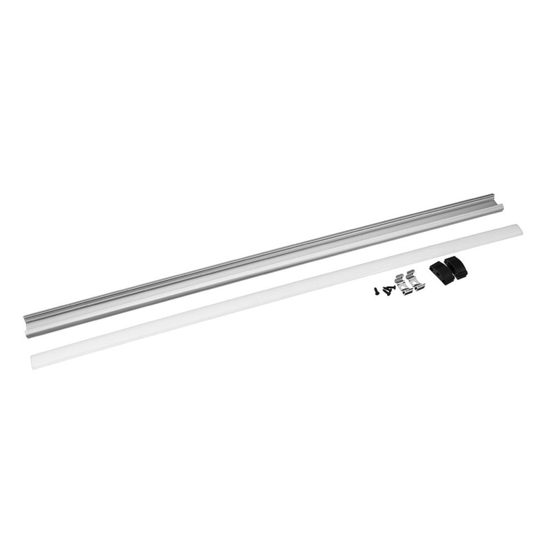 LUSTREON 30/50CM Milky White Transparent Aluminum Channel Holder For LED Strip Light Cabinet Lamp