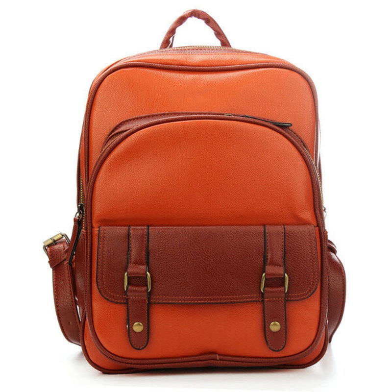 Vintage Women PU Leather Backpack Satchel Shoulder School Bag