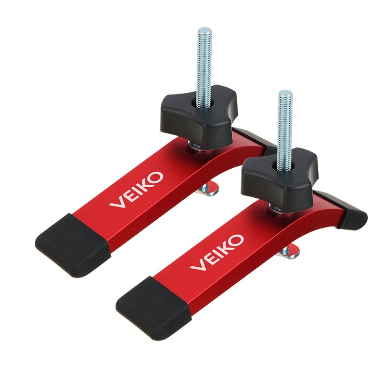 2 Pack / 4 Pack VEIKO Quick Acting T Track Hold Down Clamps with T bolts and Silder Aluminum Alloy Woodworking Clamps for Routers Drill Presses CNC Table Saws