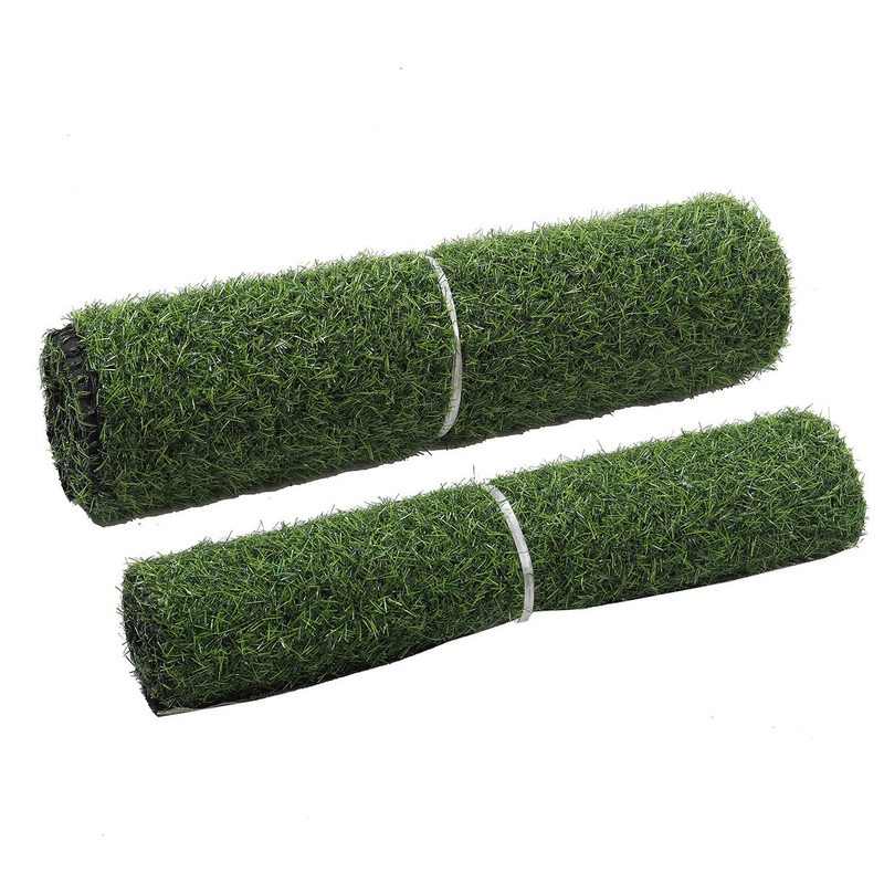 2X Artificial Grass Realistic Cheap Green Lawn Garden Astro Turf Decor 2M