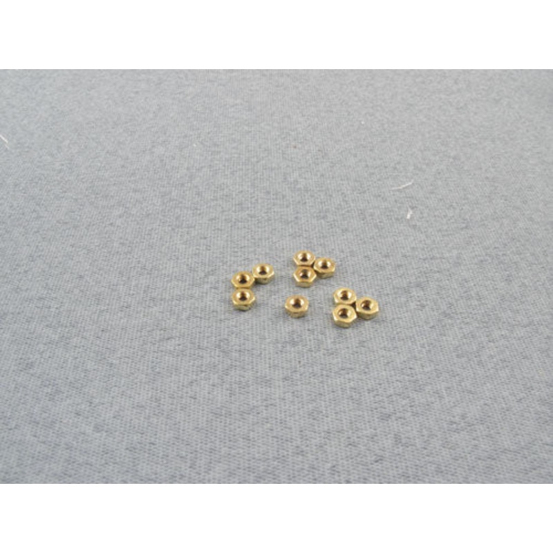 Radio Active Brass Nut M2 (pk10) RCA128