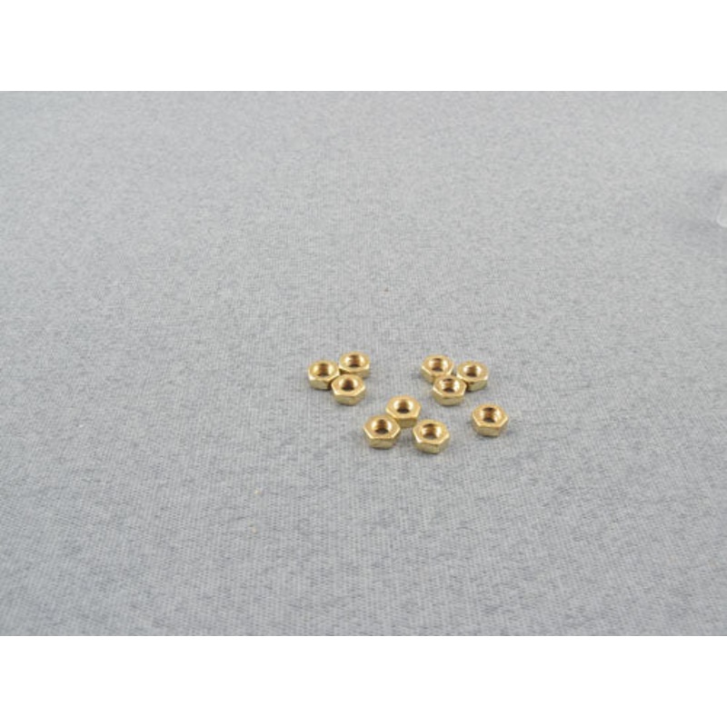 Radio Active Brass Nut M3 (pk10) RCA128M3