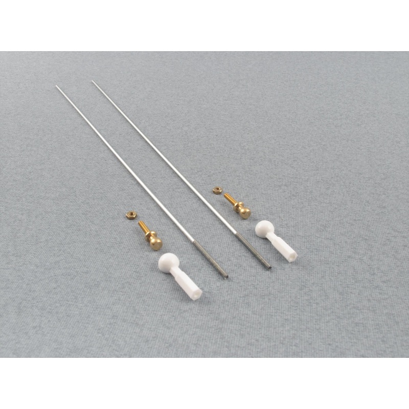 Radio Active White Ball Joint M2 with 200mm M2 Pushrods (pk2) RCA105