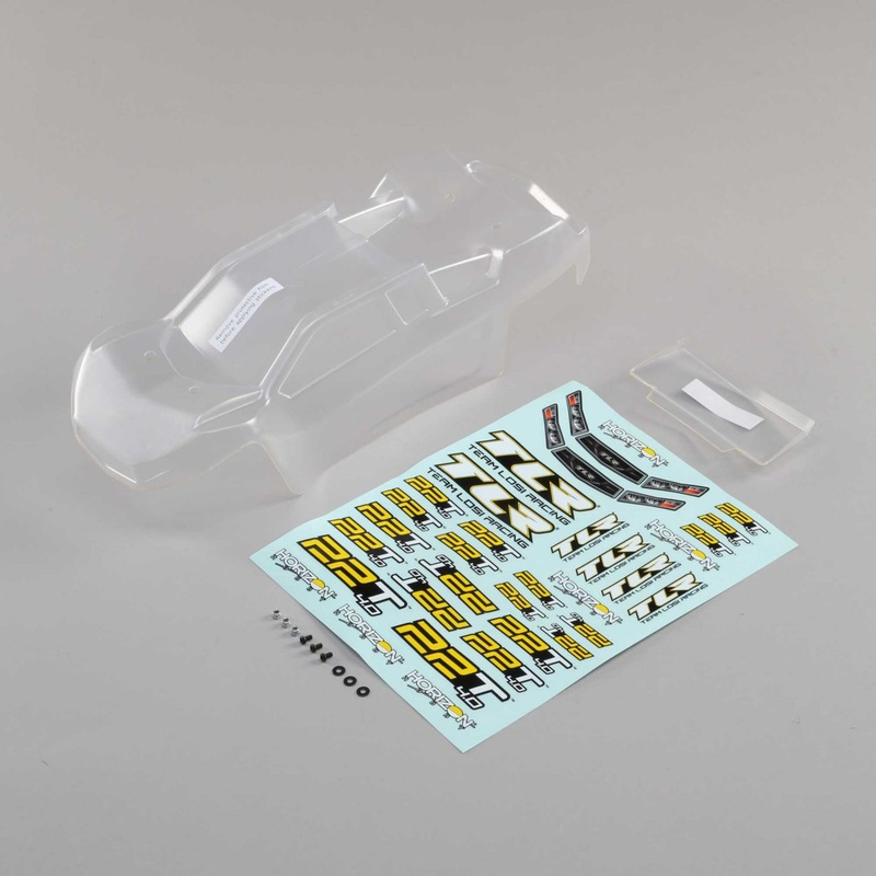 TLR Body Set Clear w/Stickers: 22T 4.0 TLR230011