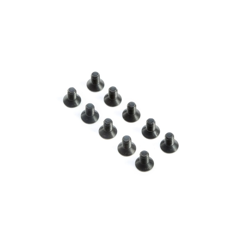 TLR Flat Head Screws M4x8mm (10) TLR245010