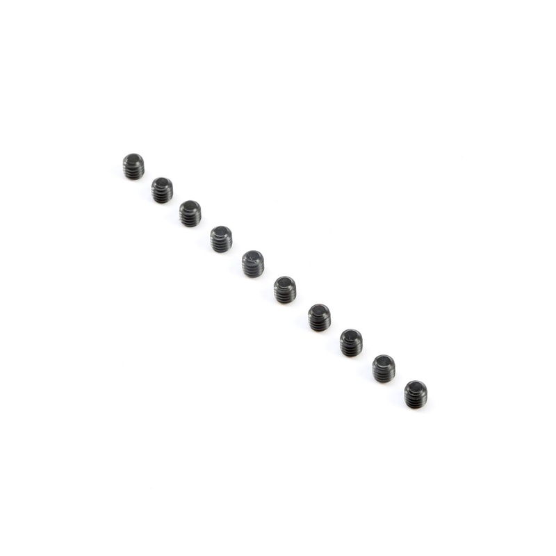 TLR Flat Point Set Screws M4x4mm (10) TLR245015