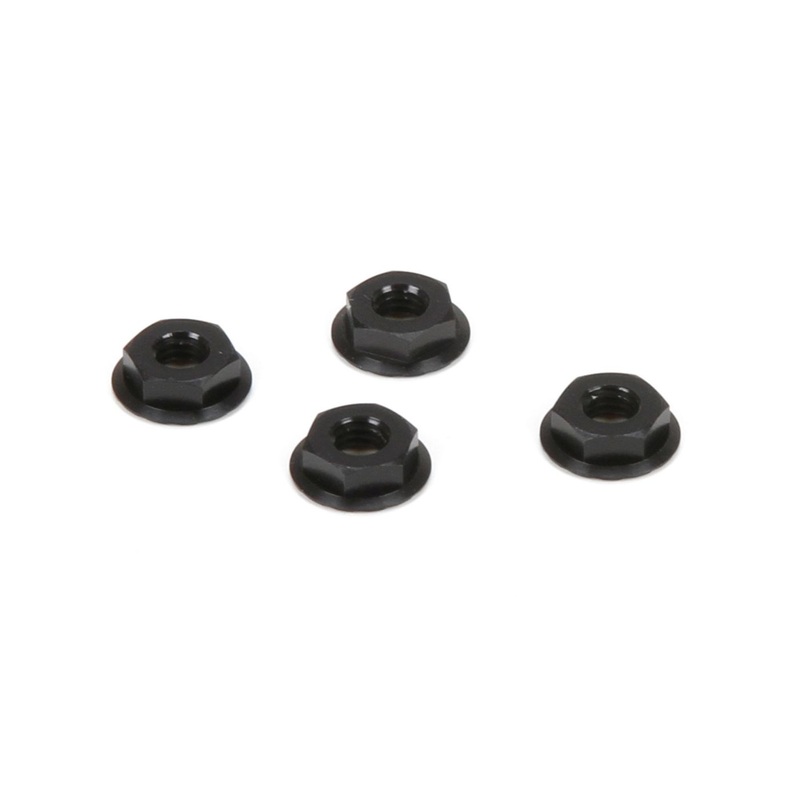 TLR M4 Aluminum Serrated Nuts Low Profile Black (4) TLR336003
