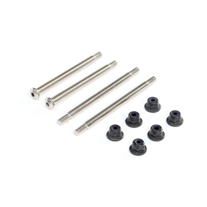 TLR Outer Hinge Pins 3.5mm Electro Nickel (2): 8X TLR244044