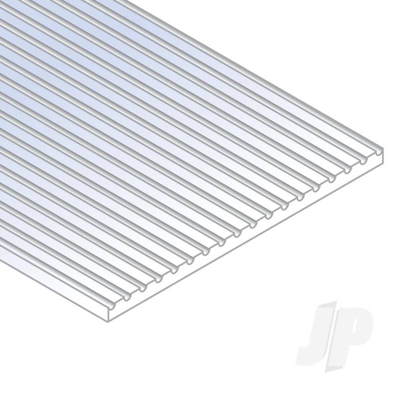 Evergreen 12x24in (30x60cm) Passenger Car Siding Sheet .020in(0.50mm) Thick (1 Sheet per pack) 13025