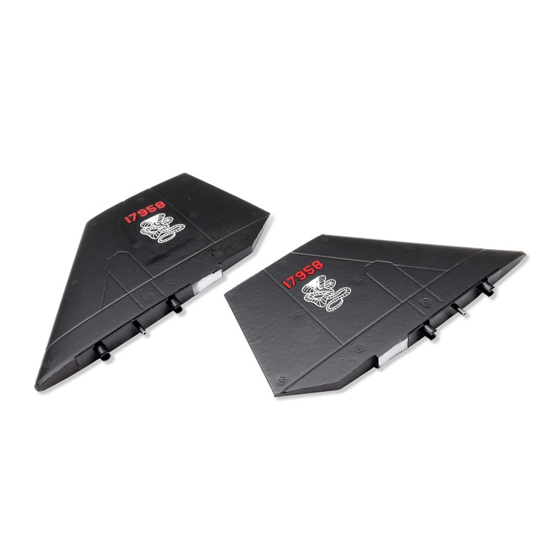 E-Flite Fin Set; Black: SR-71 Twin 40mm  EDF EFL02058
