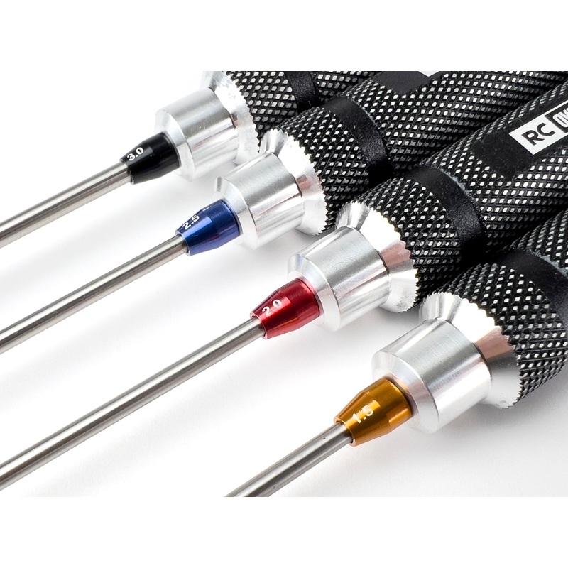 RC Overhaul Hex Driver Size Guide, Coloured Collar Set RCO-TL016