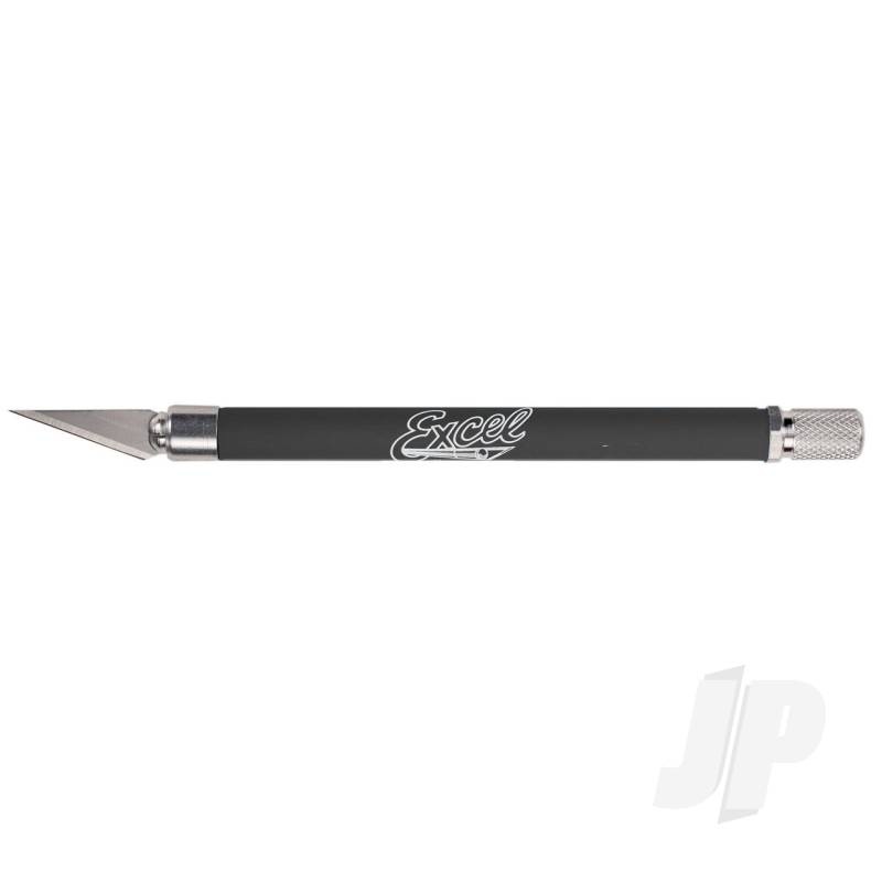 Excel K18 Grip-On Knife with Safety Cap, Black (Carded) EXL16020