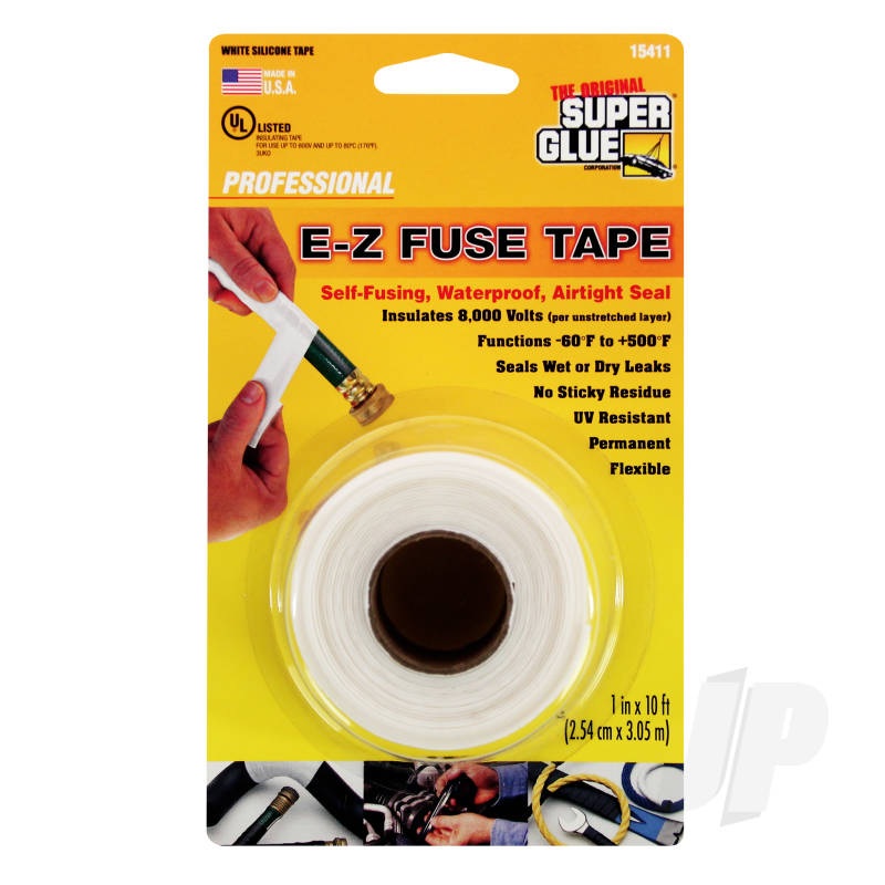 Super Glue E-Z Fuse Tape White (1in x 10ft) SUP15411
