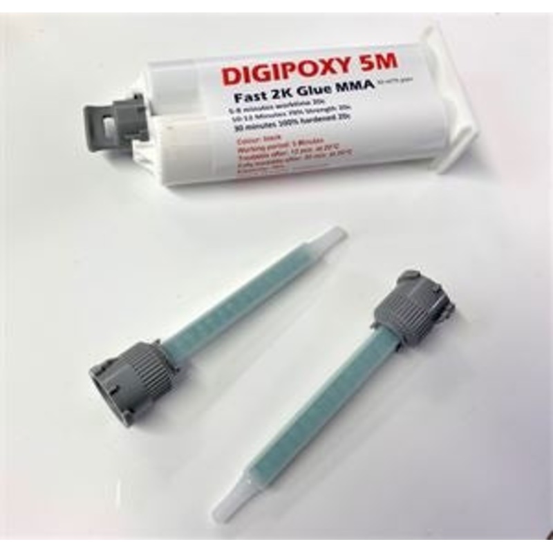 Digipoxy MMA Fast Cure 5 minutes 2K Epoxy Black from Digitech Similar to Hysol