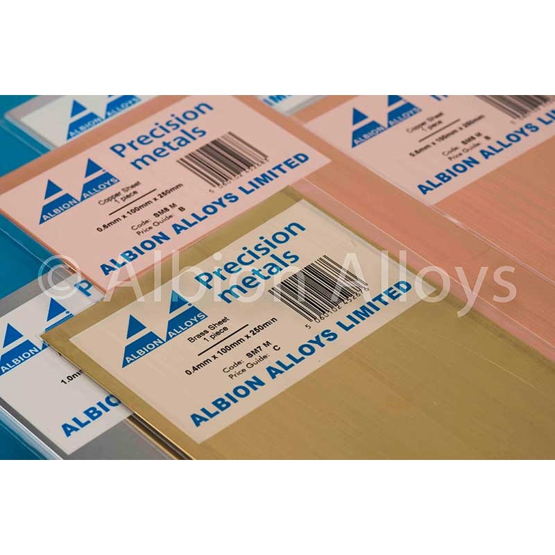 Albion Alloys 0.25mm Brass Sheet (2 Pack) SM2M