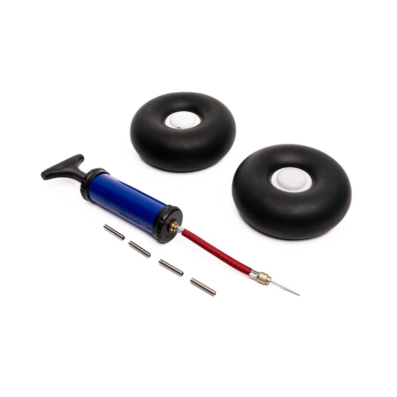 E-Flite Inflatable Bead-Lock Rubber Tire Set: 120-130mm dia., 3mm-5m EFL-1350