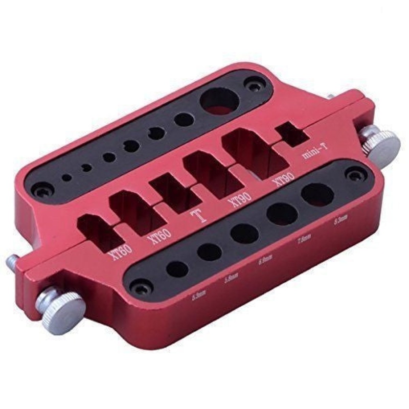 Soldering Jig Tool for Holding Connectors, RED Full Aluminium