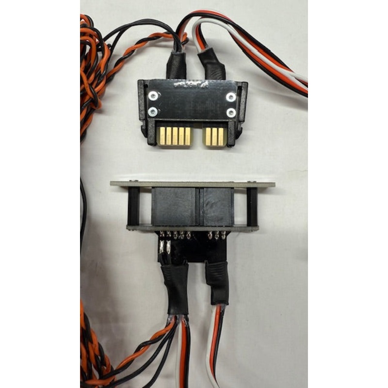 UniLight Locking Cable Connection, 6 Primary (2 Servos) 4 Secondary Pins (Assembled With Cable (1 Pair, M/F) CABLE-6P4S