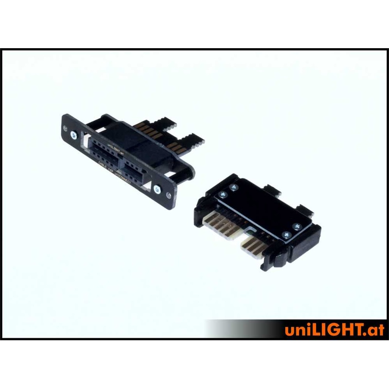 UniLight Locking Cable Connection, 6 Primary Pins (2 Servos) (Assembled With Cable (1 Pair, M/F) CABLE-6P