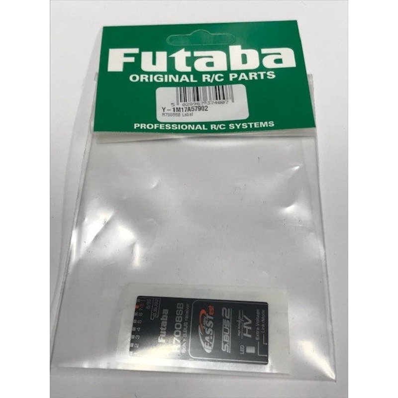 Futaba R7008SB Receiver Label Y-1M17A57902