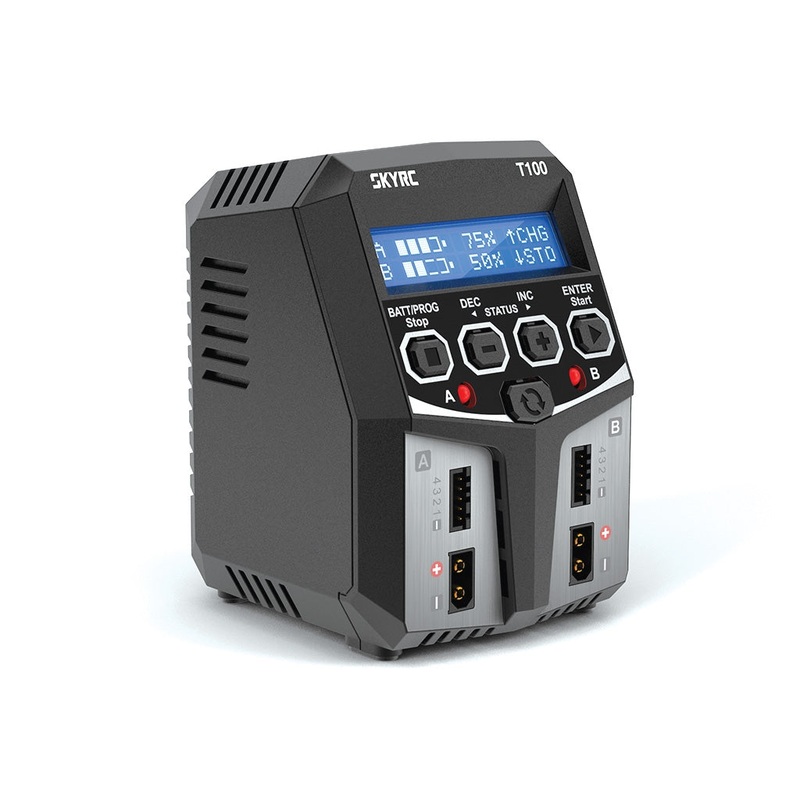 SkyRC T100 AC 2 x 50 Watt Dual Balance Charger 2-4 Cells SK-100162