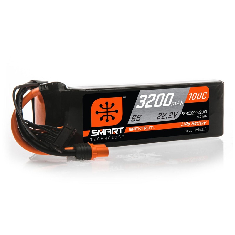 Spektrum 3200mAh 6S 22.2V 100C Smart LiPo Battery IC5 SPMX32006S100
