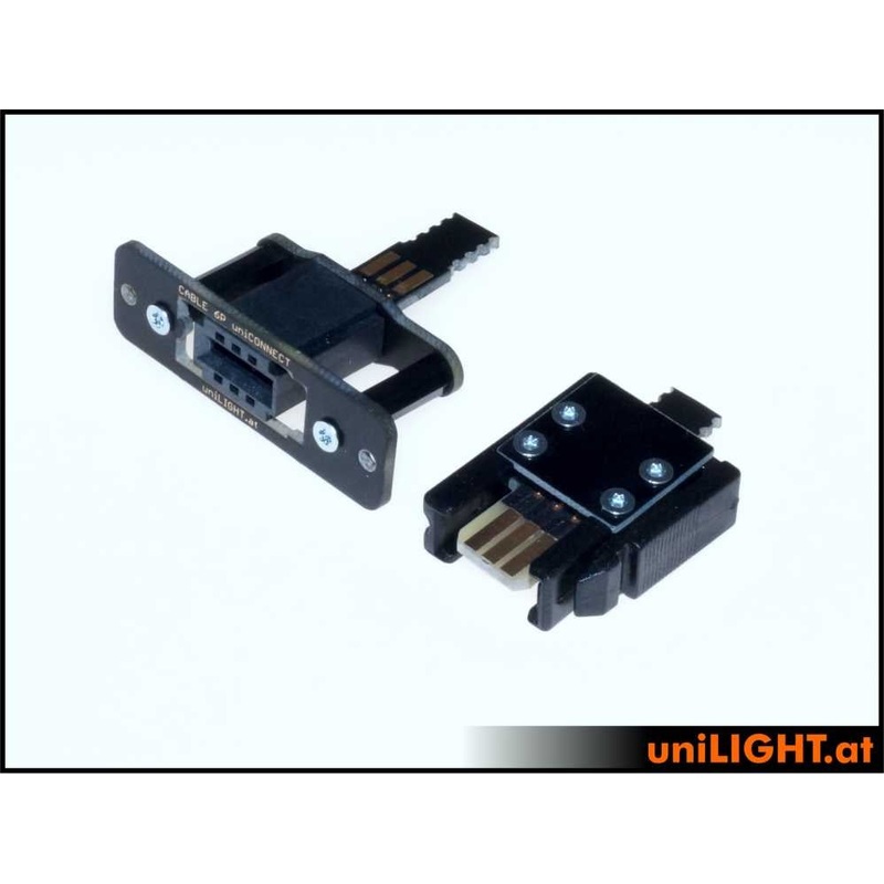 UniLight Locking Cable Connection, 6 Secondary Pins (Assembled With Cable (1 Pair, M/F) CABLE-6S