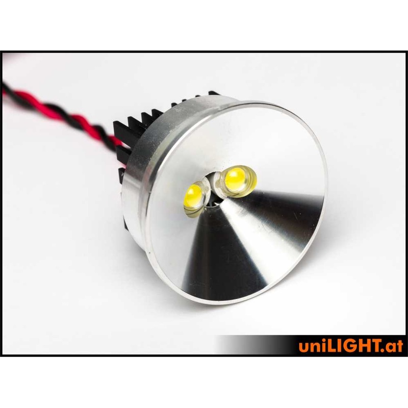 UniLight 35mm Alu-Spotlight, 8Wx2, T-Fuse – White