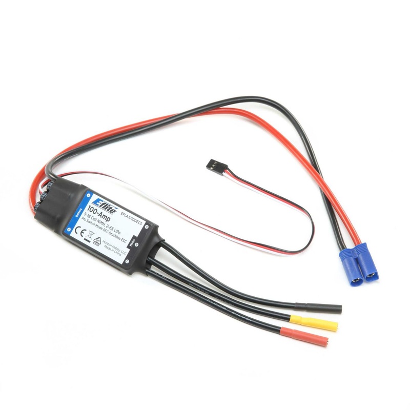 E-Flite ESC: 100-Amp Pro Switch-Mode 5A BEC Brushless ESC EFLA10100AEC5