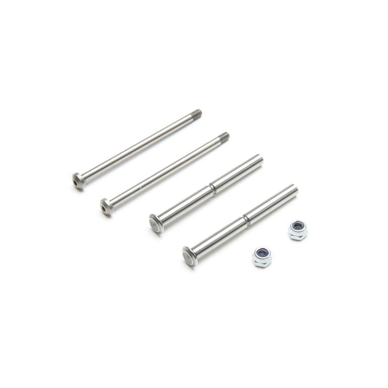 TLR Front Hinge Pin and King Pin Set, Polished: All 22 TLR234098