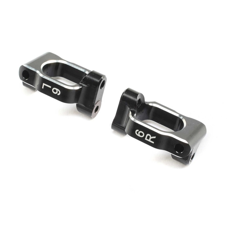 TLR Caster Block Set, 6 deg, Aluminum: 22X-4 TLR234118