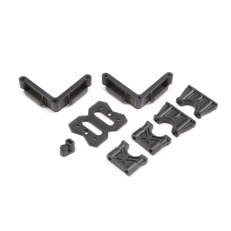 TLR Center Diff Mount, Battery Mount: 8XE TLR241060
