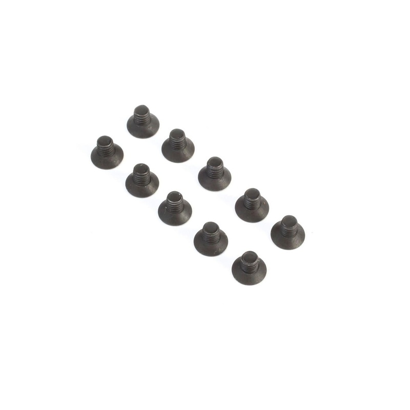 TLR Flat Head Screws, M2.5 x 4mm (10) TLR235011