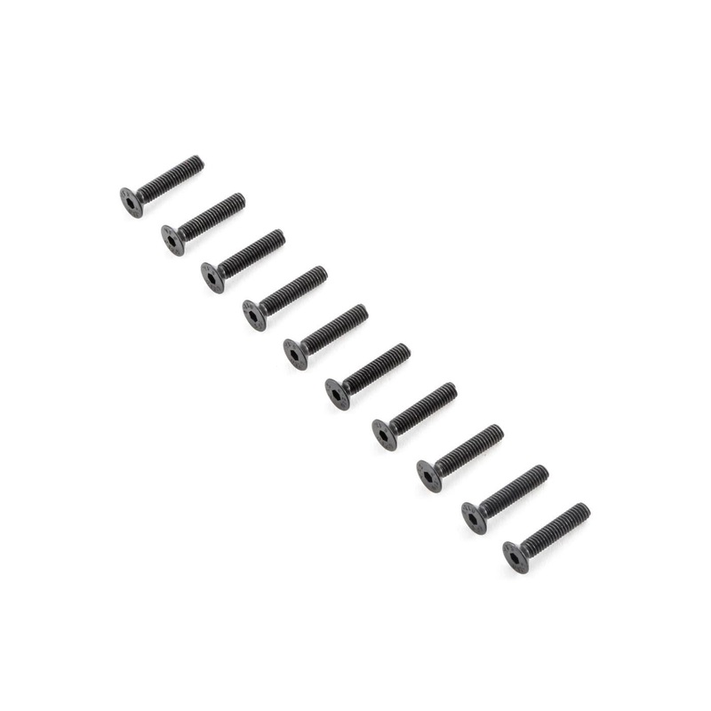 TLR Flat Head Screws, M4x20mm (10) TLR255014