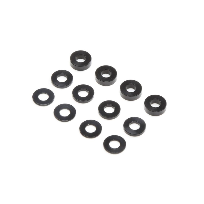 TLR M3 Caster Block Alum Washer Set, Black (4ea) TLR336007